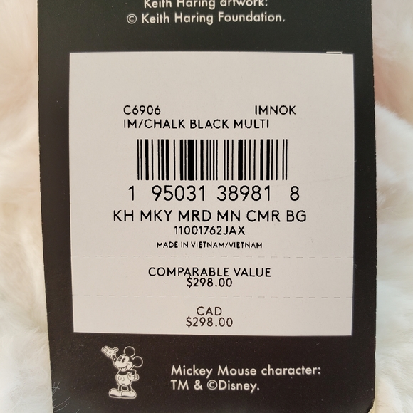 Disney Mickey Mouse X Keith Haring Mini Camera Bag. NWT - Picture 4 of 7